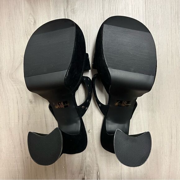 NIB vintage y2k mallgoth platform sandals by Girlfriends LA sz 10. - Picture 9 of 12